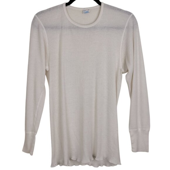 Vintage JOCKEY Thermal Rib Knit Crewneck Base Layer Undershirt Unisex medium - Picture 1 of 7